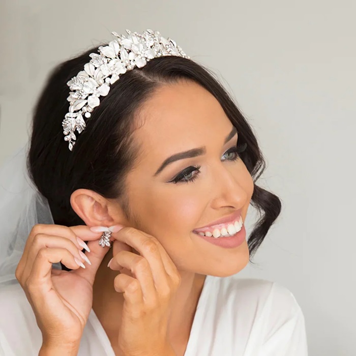 Heather - Elegant Floral Bridal Crown