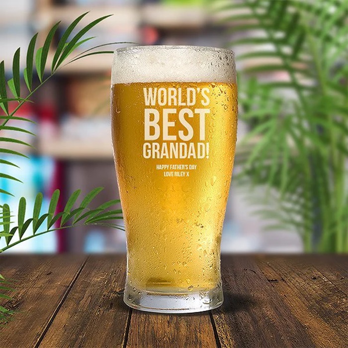 Best Grandad Standard 425ml Beer Glass